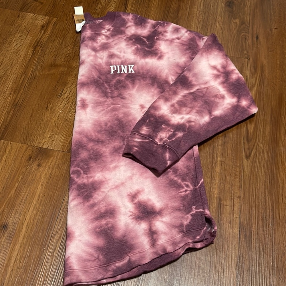 PINK Victoria Secret Tie Dye Sweatshirt NWT Sz Medium